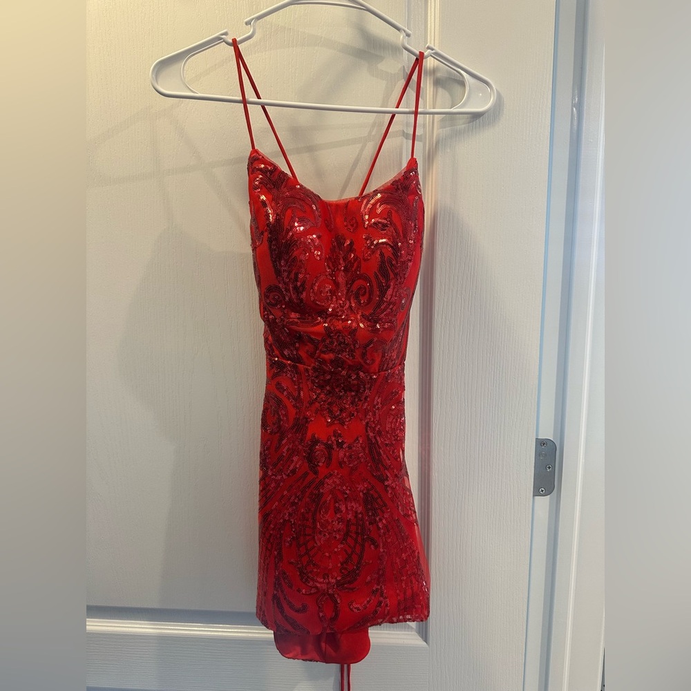 Red Sequin Dress